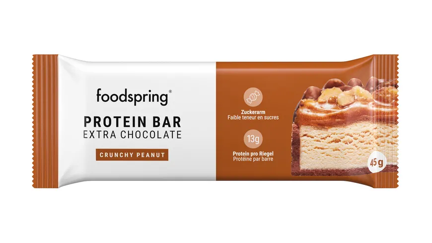 Foodspring Protein Bar Extra Chocolate Crunchy Peanut 45 g