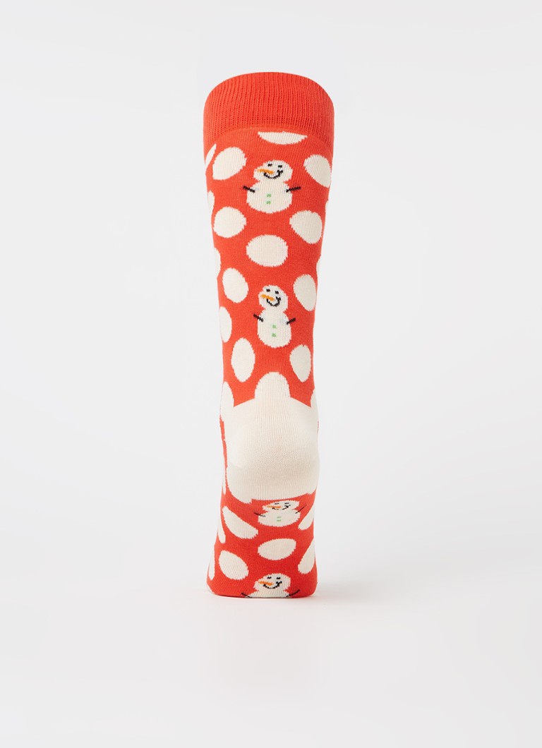 Șosete Happy Socks Big Dot cu om de zăpadă, set de 2, în ambalaj cadou.