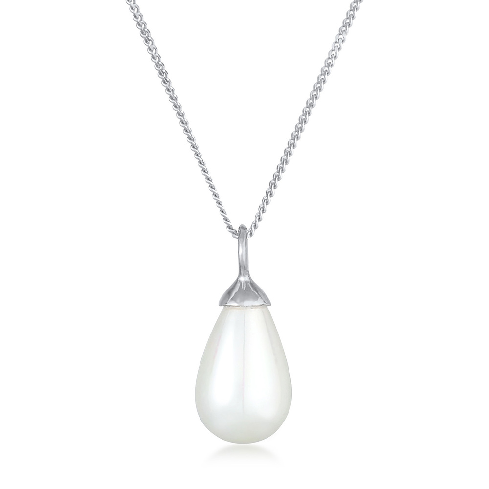 Nenalina Nenalina Collier Pendentif femme goutte classique avec perle de culture d'eau dou collier