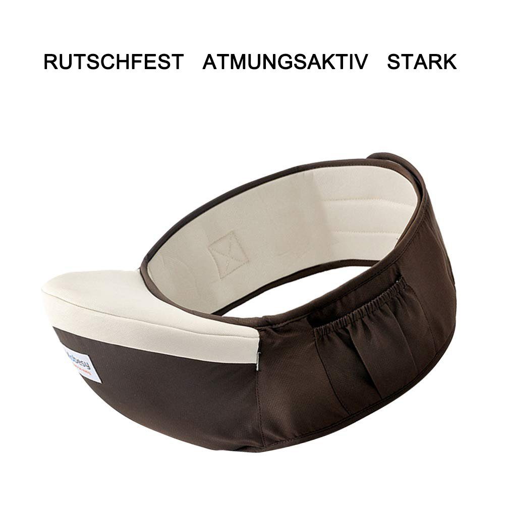 Einemgeld Bauchtrage Baby Hüftsitzträger, mit abnehmbar Tasche Tragehilfe,Einstellbar,360g
