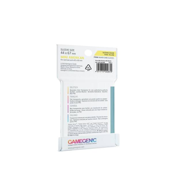 PRIME Mini American-Sized Sleeves 44 x 67 mm Clear