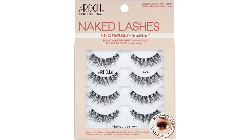 ARDELL Falsche Wimpern Naked Lashes 424 4er Pack