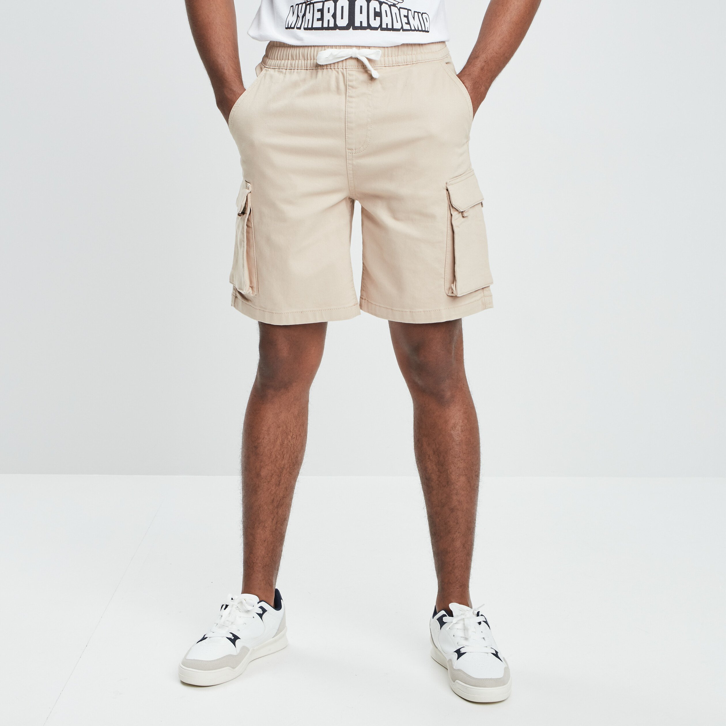 Bermuda cargo à coulisse sable homme | La Halle