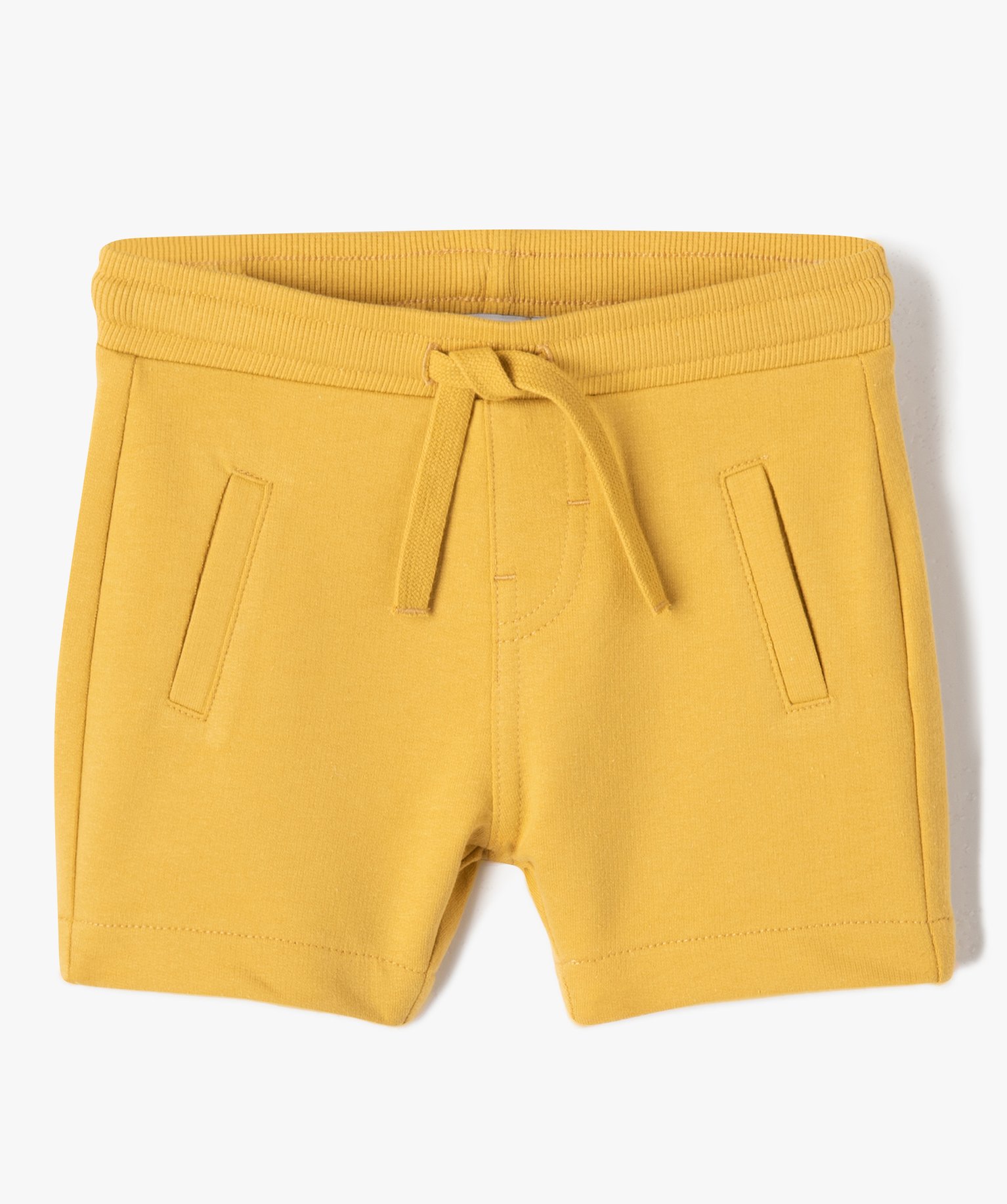 Short bébé Garçon en maille avec ceinture bord-cte jaune | GEMO