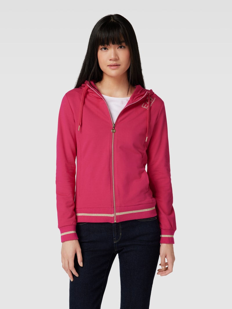 Sweatjacke mit Logo-Print Modell 'FELPA' in pink