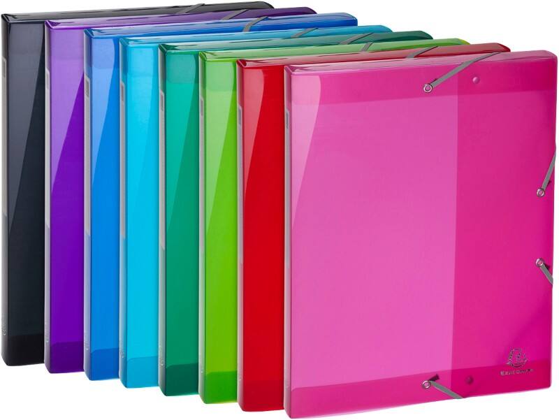 Exacompta Archivboxen 59670E DIN A4 Farbig sortiert Polypropylen 25 x 33 cm 8 Stück