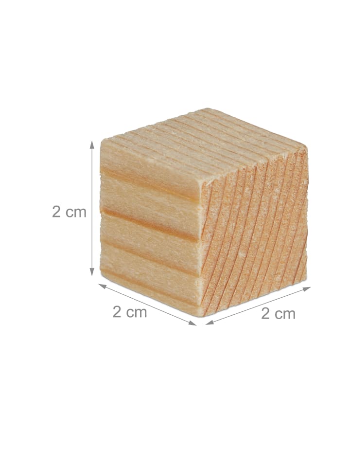 relaxdays 160 x Holzwürfel - 2cm günstig kaufen onesize