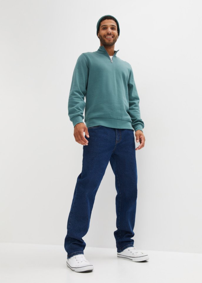 Sweatshirt mit Troyerkragen
