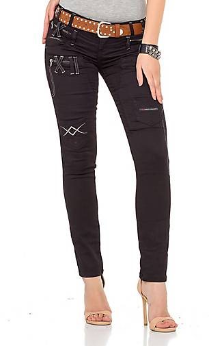 Cipo & Baxx Skinny Jeans mit praktischem Gürtel