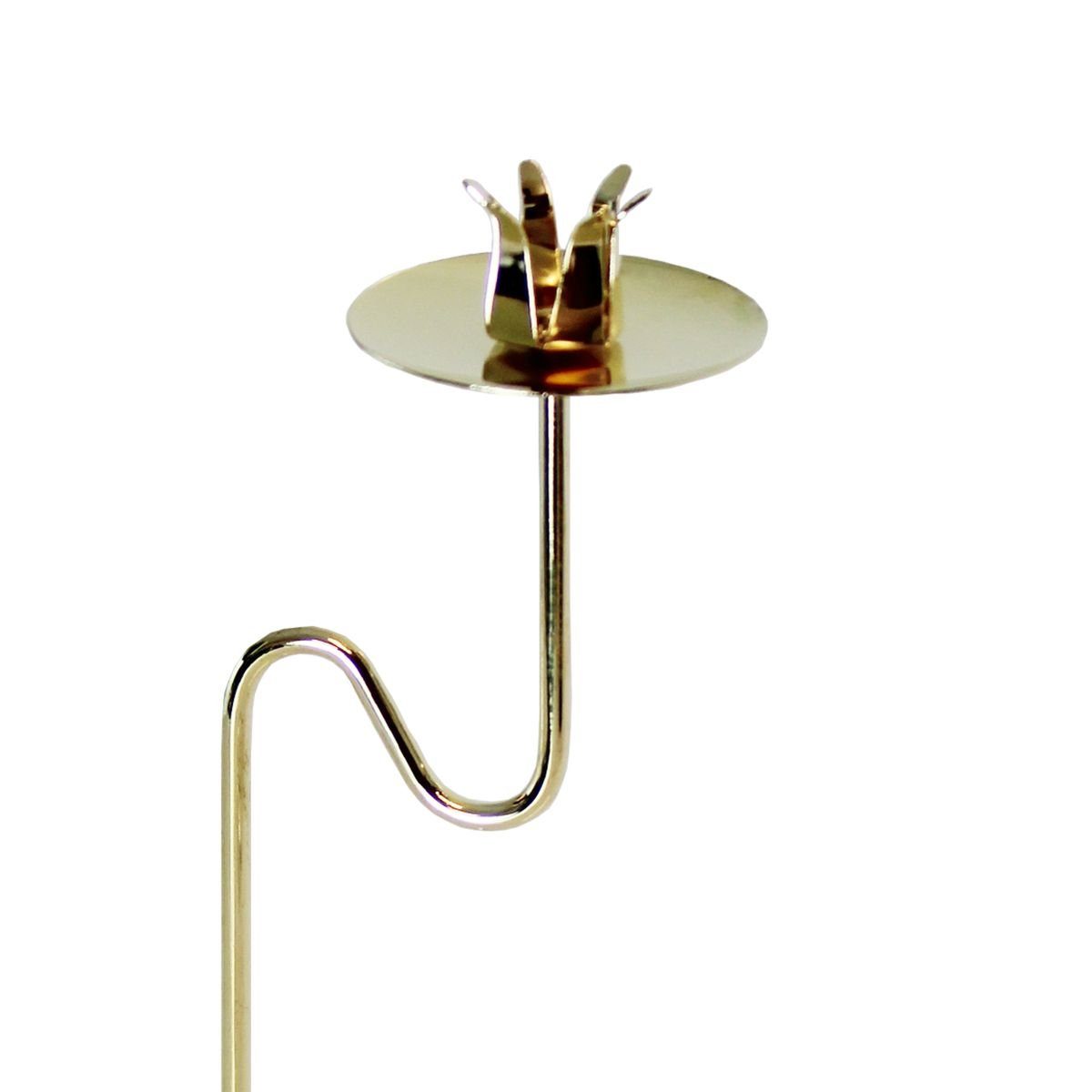 hdg Christbaumschmuck Baumkerzenhalter Balancehalter gold glänzend für Weihnachtsbaum, Pendelhalter 6 Stück im Schmuckkarton