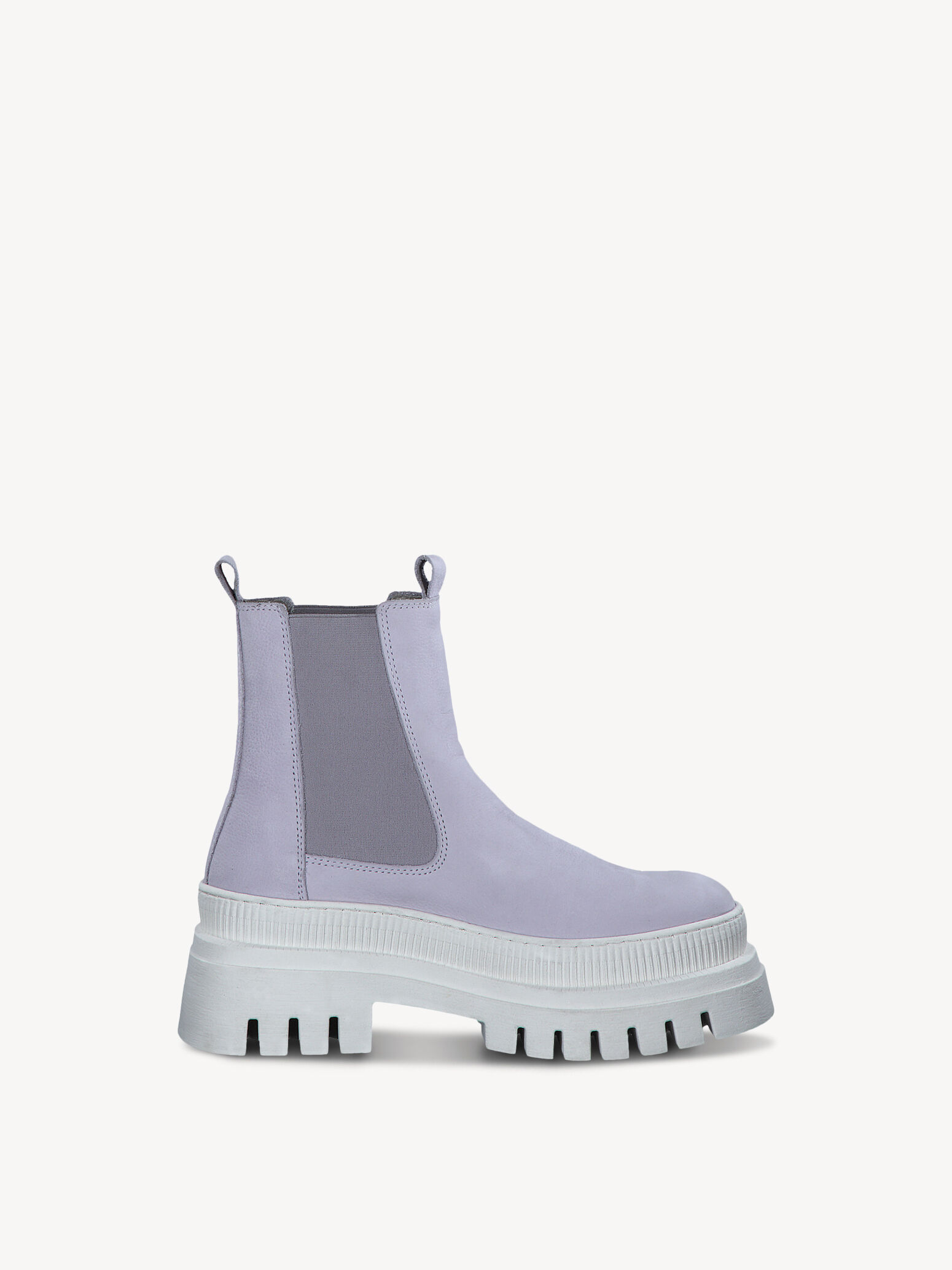 Bottine Chelsea en cuir - mauve