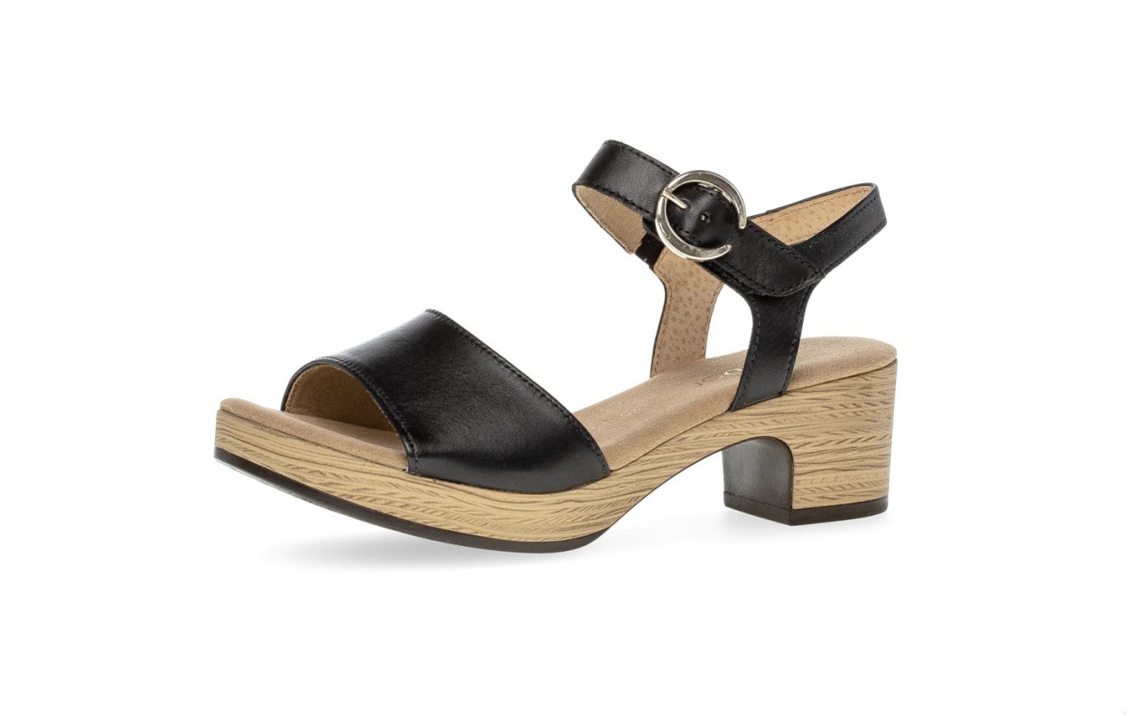 GABOR Komfort Sandalen schwarz Gabor Comfort Plateau Sandale 42.071.57