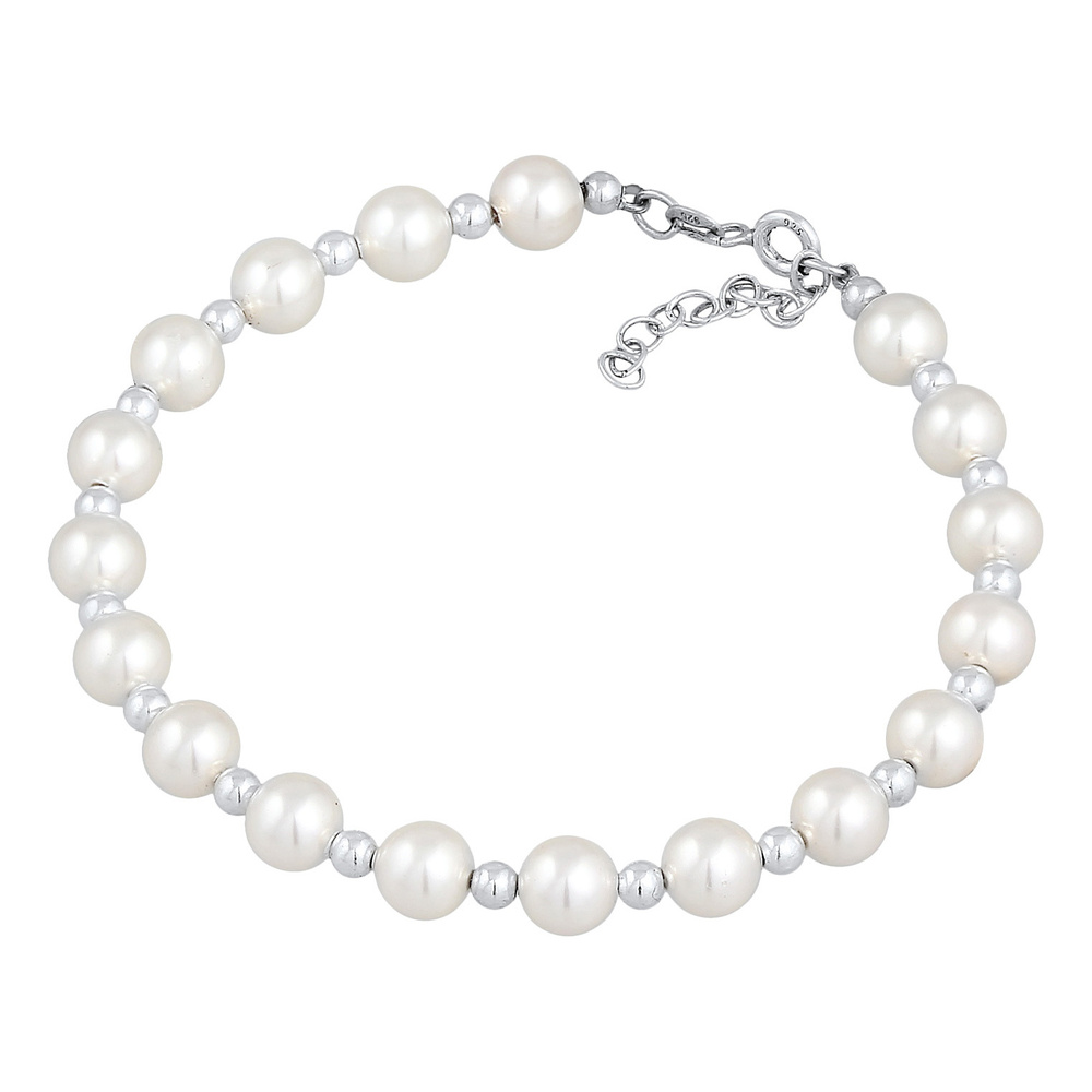 Nenalina Nenalina Bracelet Femmes Classique élégant avec perles synthétiques en argent ste Bracelet