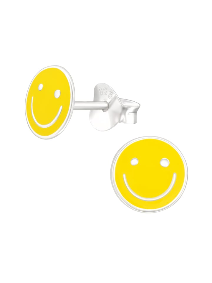 Alexander York Ohrringe, Ohrstecker SMILEY gelb in 925 Sterling Silber, 2-tlg. günstig kaufen onesize