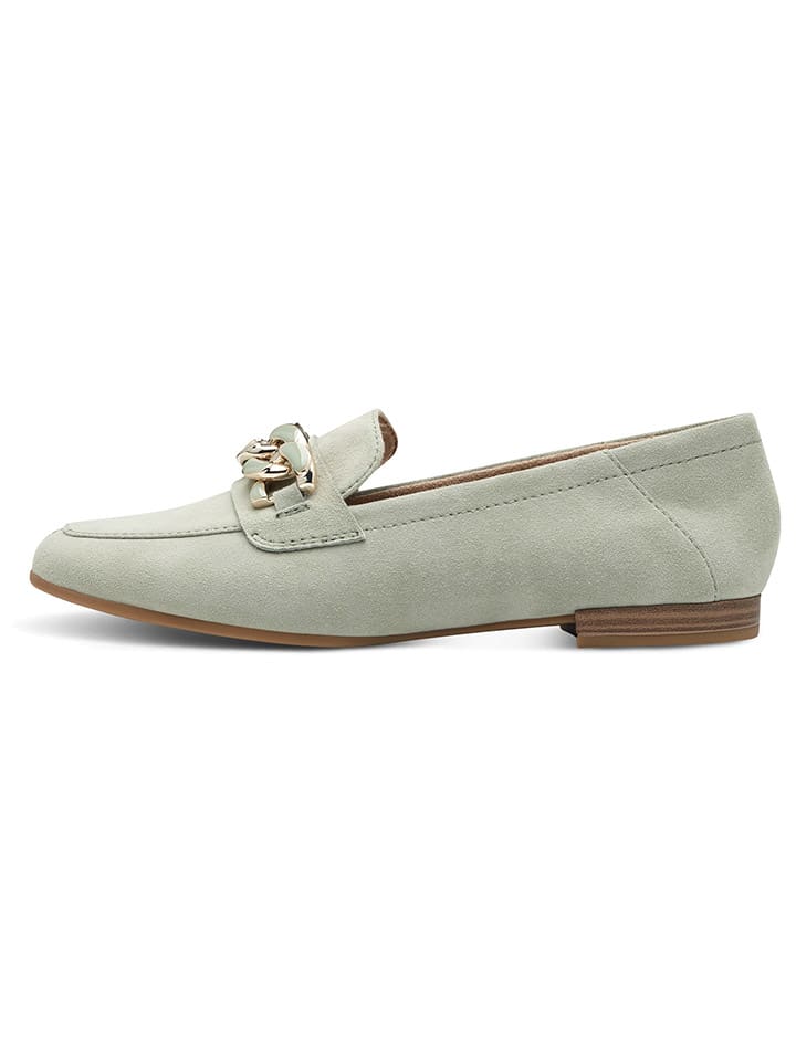 s.Oliver Leder-Slipper in Hellgrün günstig kaufen
