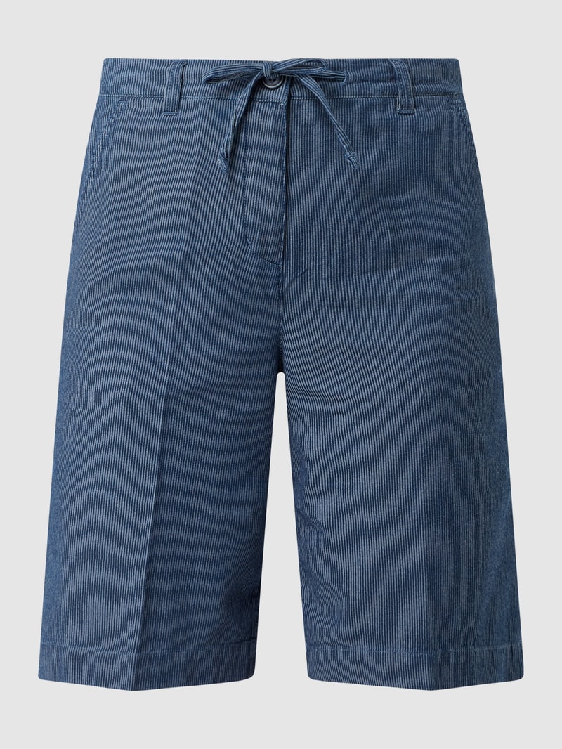Bermudas aus Viskose in marineblau
