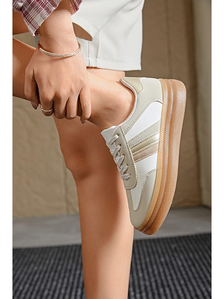 Sixth Sens Sneakers in Beige/ Weiß günstig kaufen