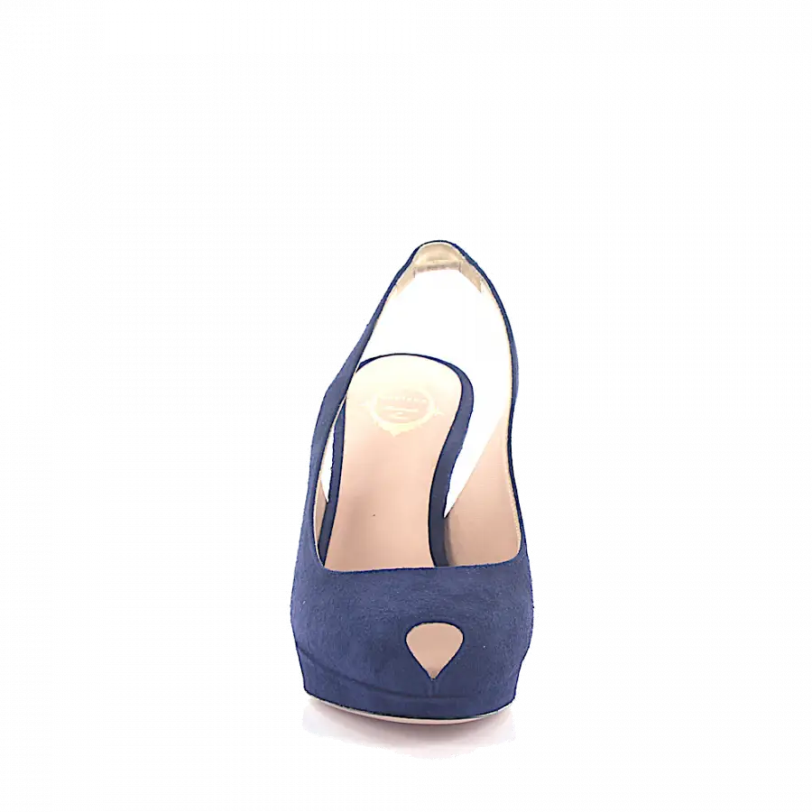 Unützer - Riemchensandalen Kalbsleder Veloursleder blau - blau
