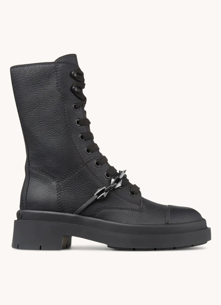 Jimmy Choo  Nari biker boot met gespdetail