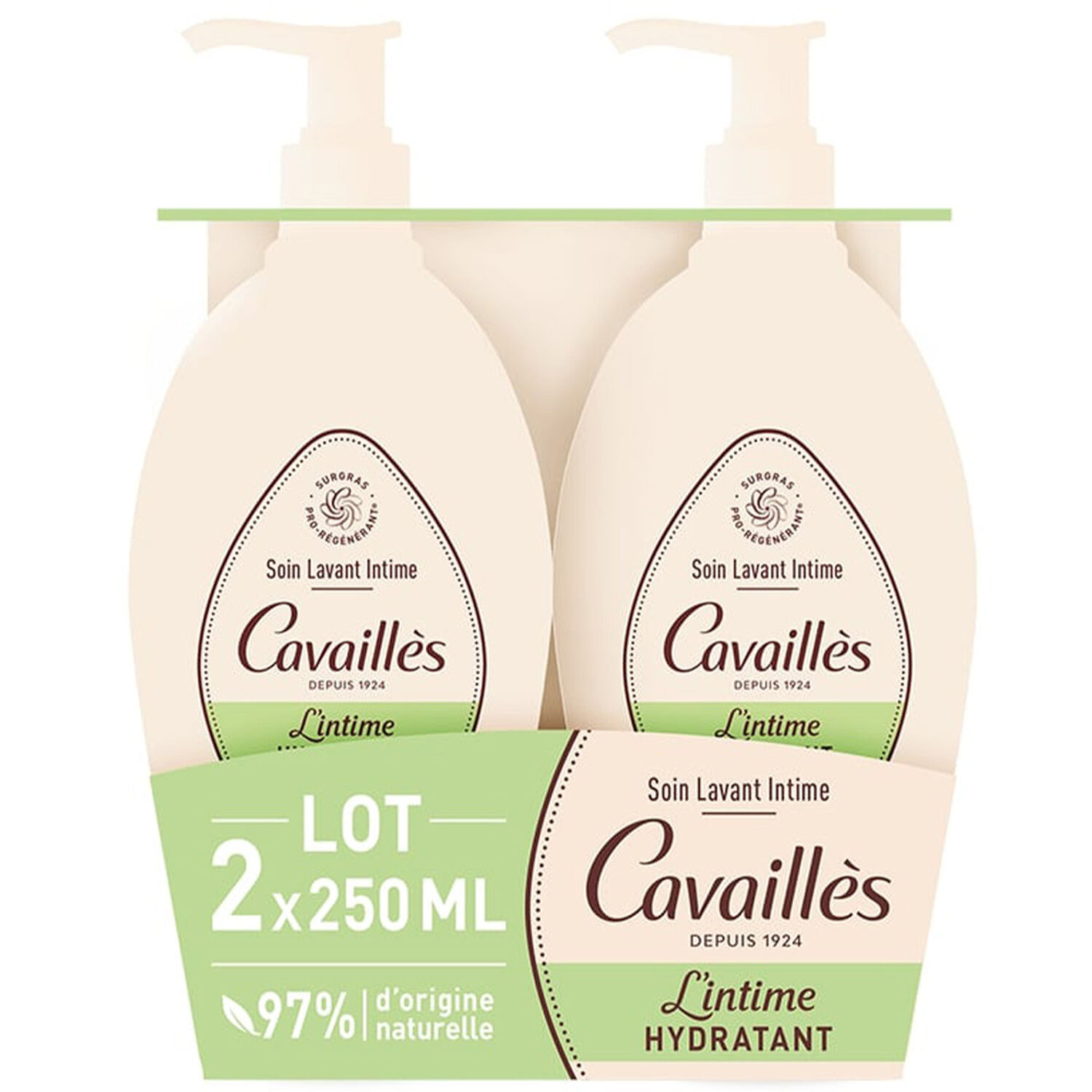 Cavaillès L'intime Hydratant Soin Naturel Hygiène Intime - Lot de 2x250ml