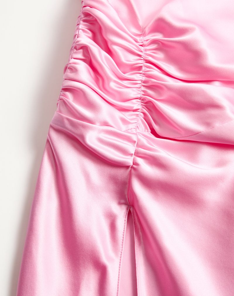 Vestido midi de crepe acetinado