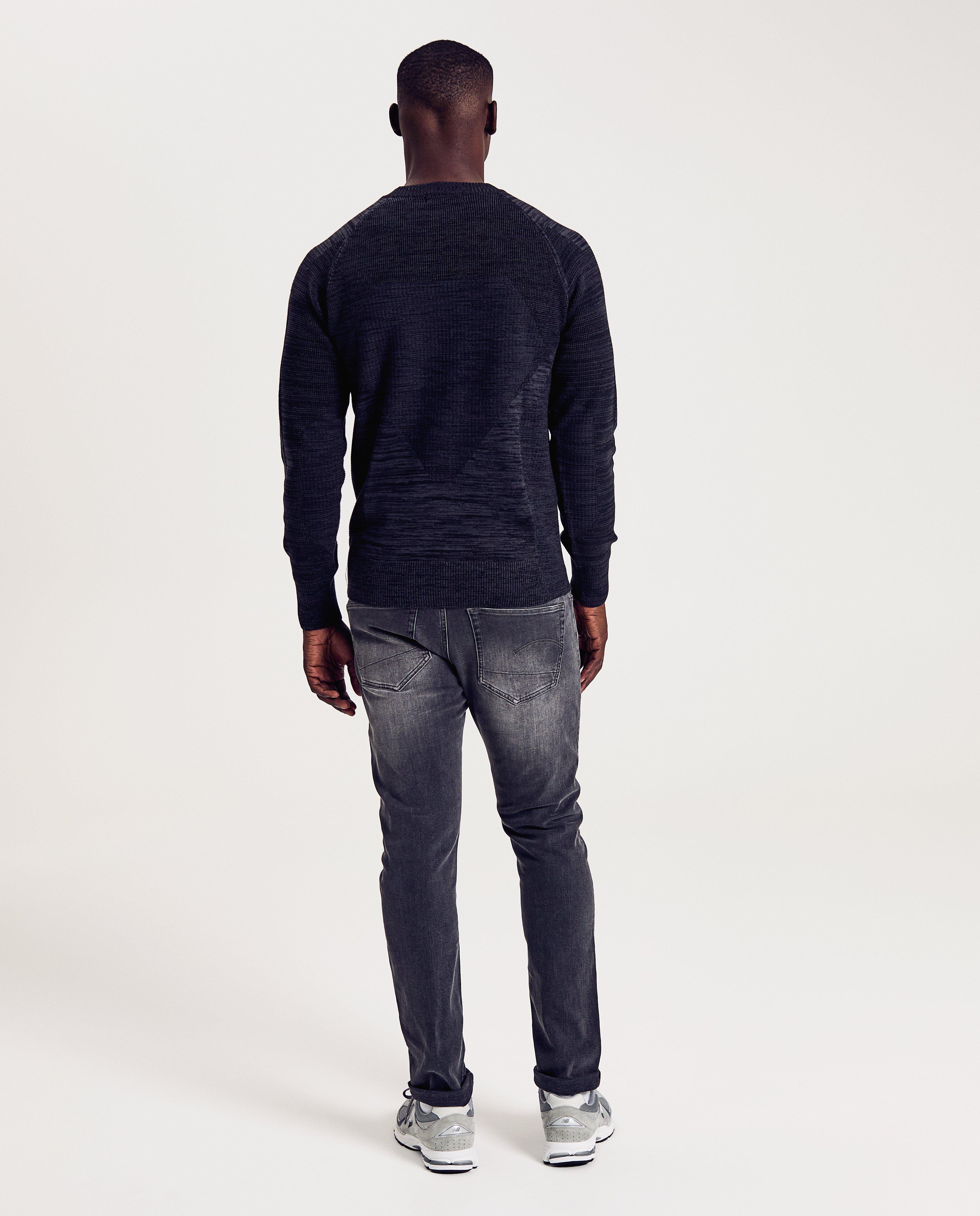 Blugi G-star cu aspect spălat, croială slim fit negri