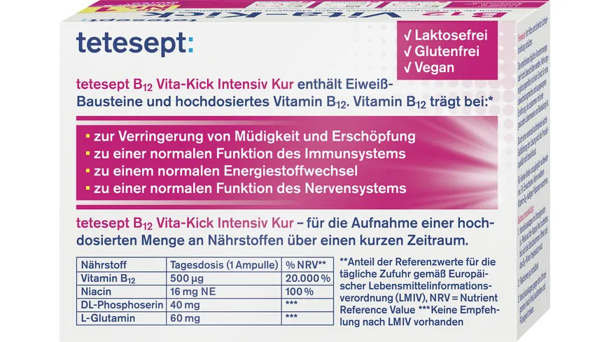 tetesept B12 Vita-Kick Intensiv-Kur 450 μg