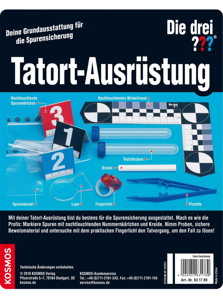 Kosmos Die Drei ??? Fragezeichen großes Detektiv-Set, 7-teilig in mehrfarbig günstig kaufen onesize