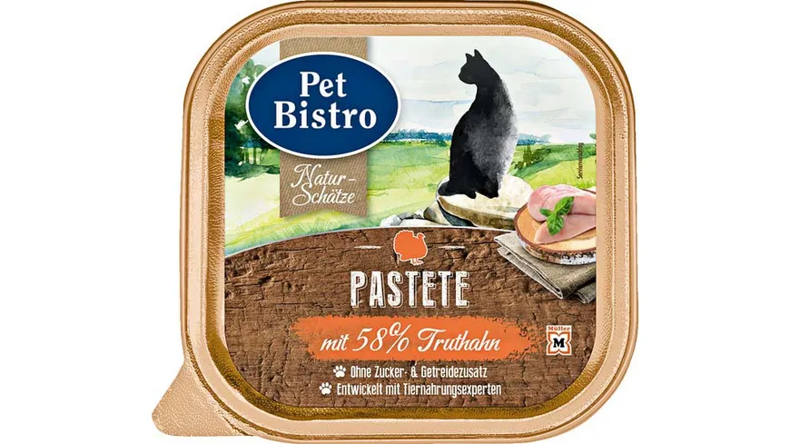 Pet Bistro Katzennassfutter Naturschätze - Saftige Stücke mit Truthahn 100 g
