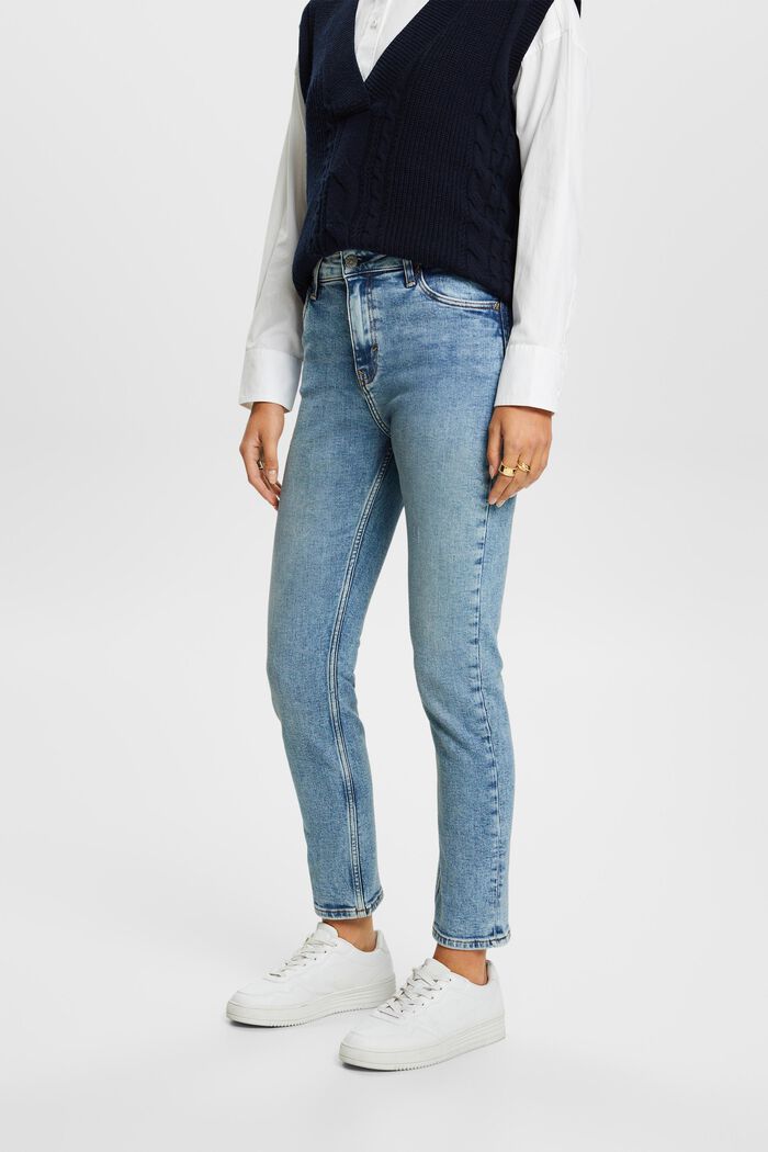 Schmale Stretch-Jeans mit mittelhohem Bund