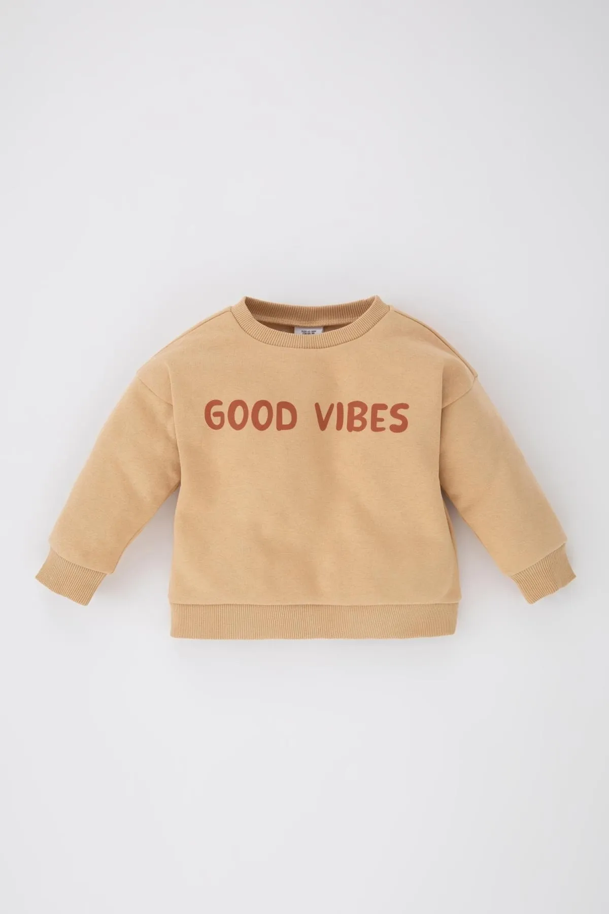 DeFacto  Weich gefüttertes Sweatshirt mit Slogan-Aufdruck für Babys