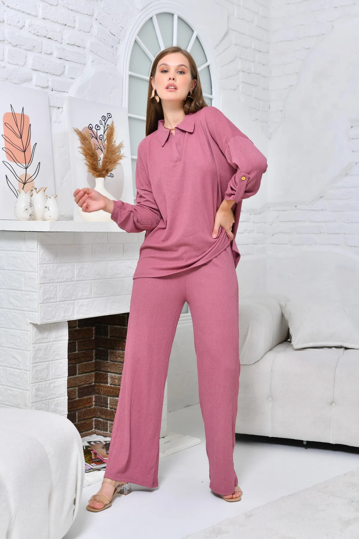 VOLT CLOTHİNG  Zweiteiler - Rosa - Regular Fit