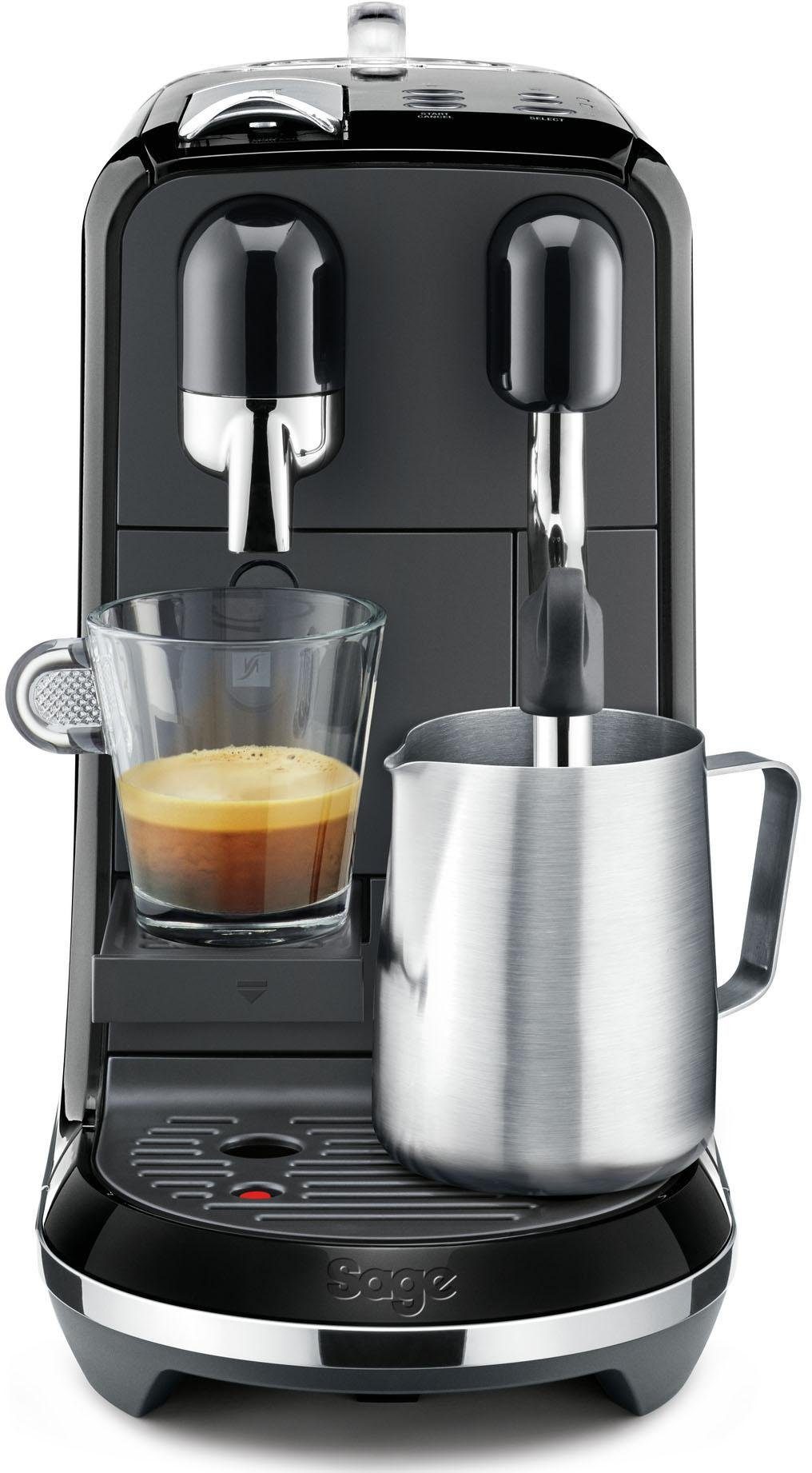 Nespresso Kapselmaschine Creatista Uno SNE500 mit Edelstahl-Milchkanne, inkl. Willkommenspaket mit 14 Kapseln