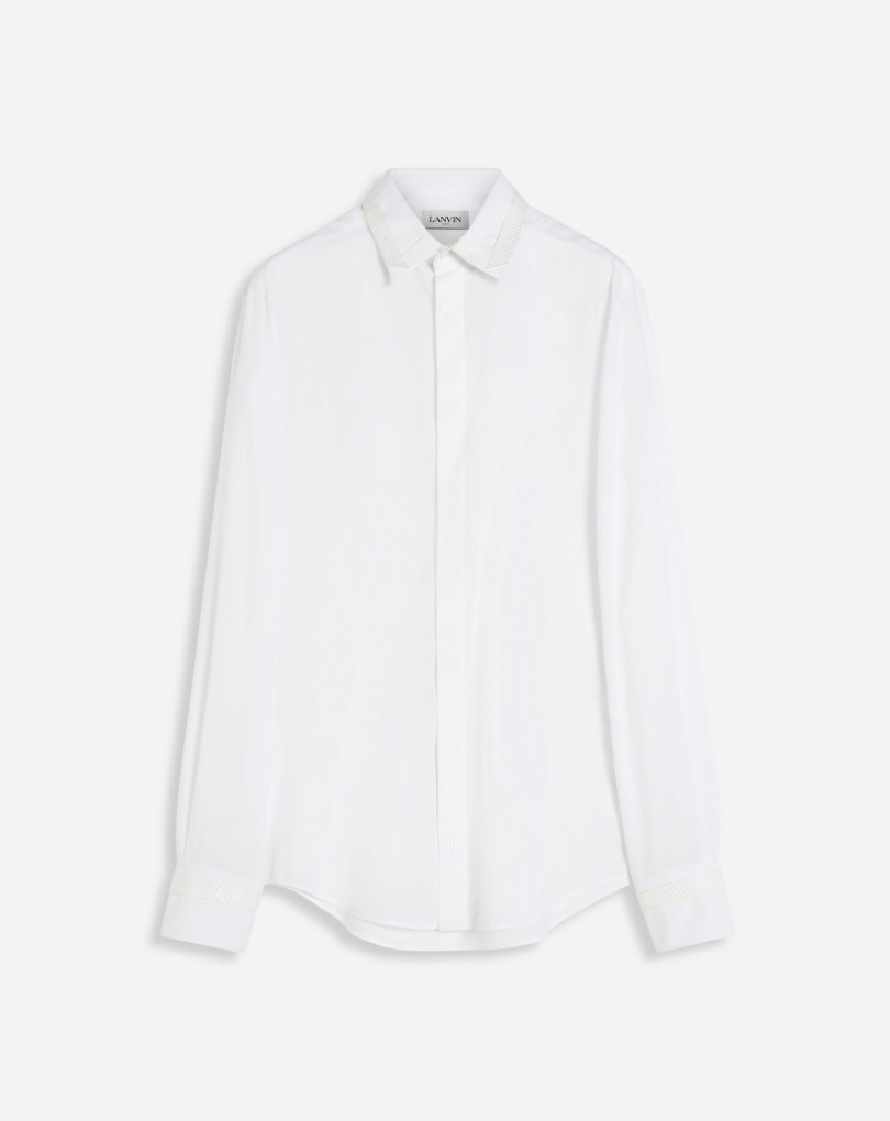 CHEMISE A DETAILS GROS GRAIN