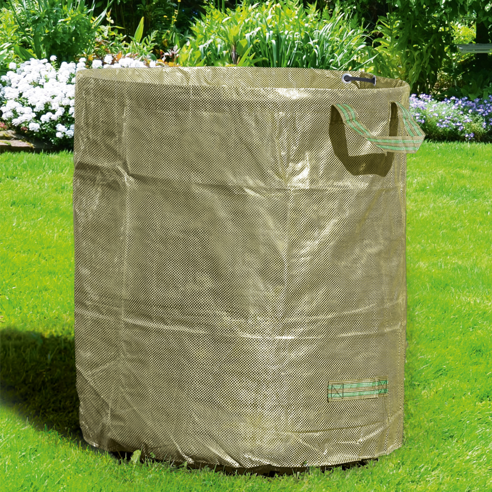 Powertec Garden Gartenabfalltasche ca. 272 Liter - Olive, 2er-Set