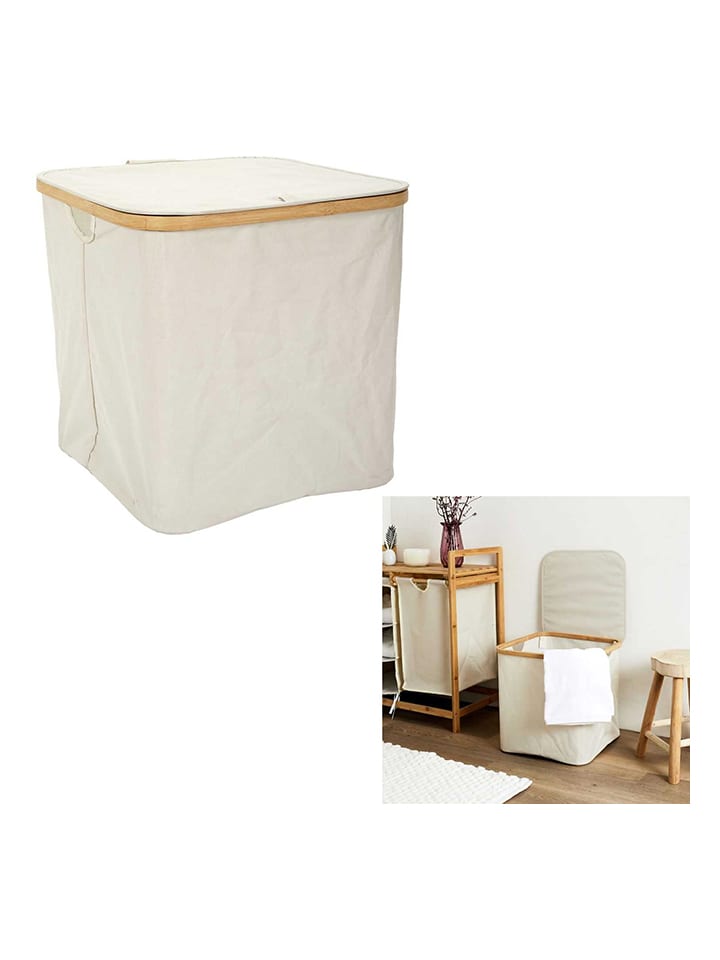 THE HOME DECO FACTORY Aufbewahrungskorb in Creme/ Natur - (B)38 x (H)38 x (T)38 cm günstig kaufen onesize