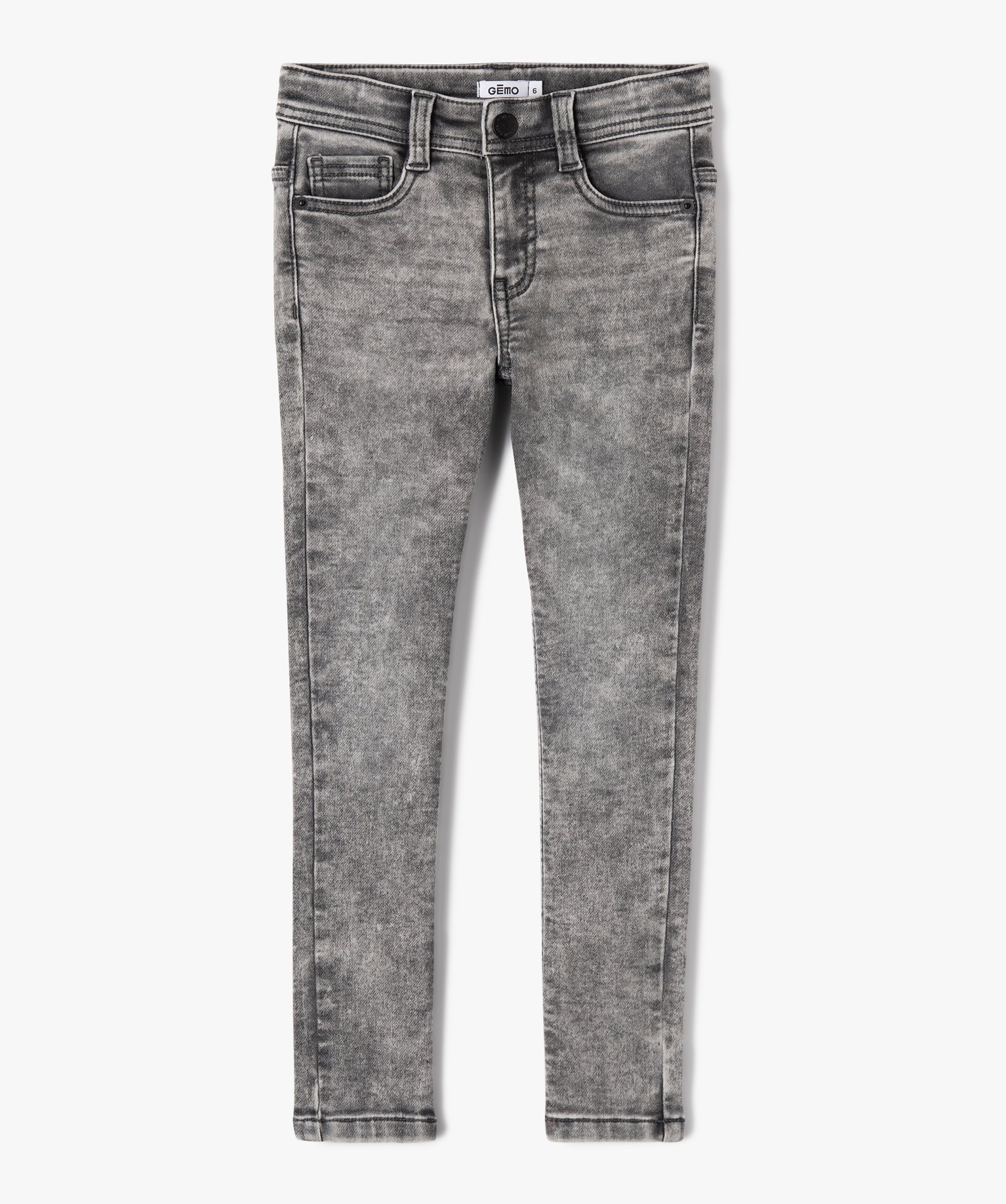 Jean Garçon coupe Skinny stretch gris | GEMO