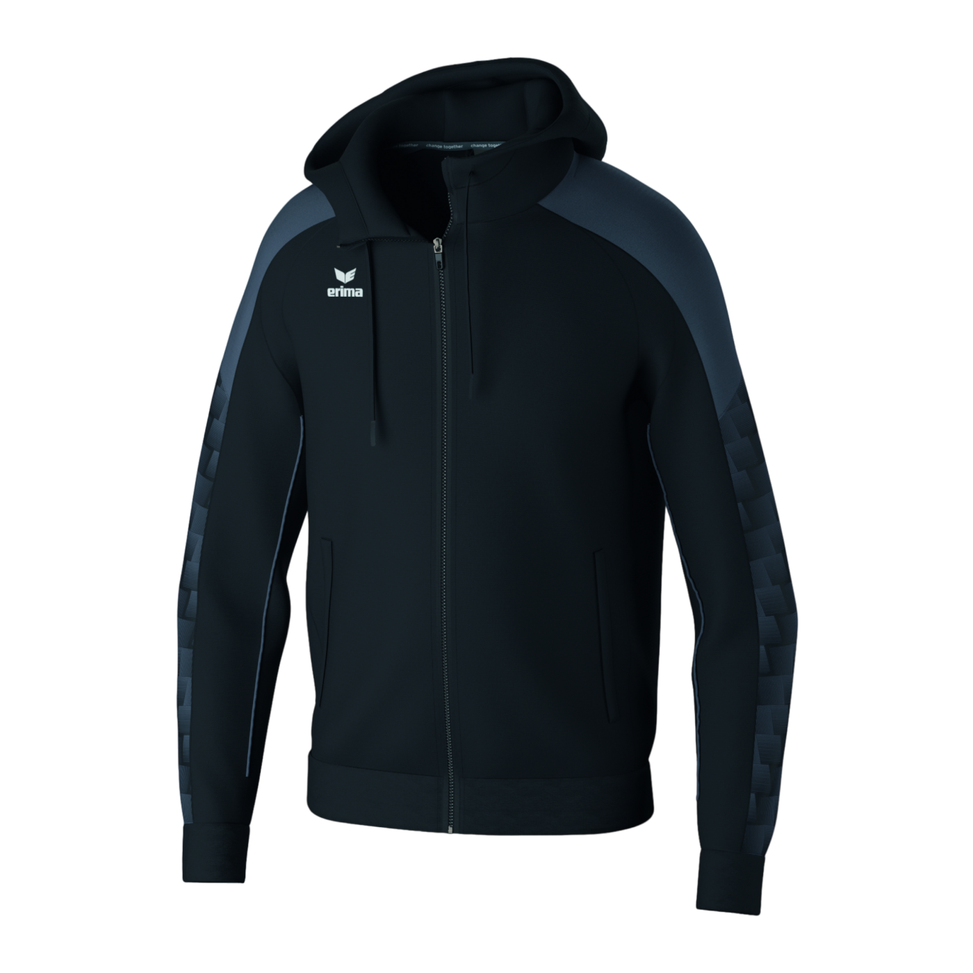 Erima EVO Star Kapuzenjacke Schwarz Grau