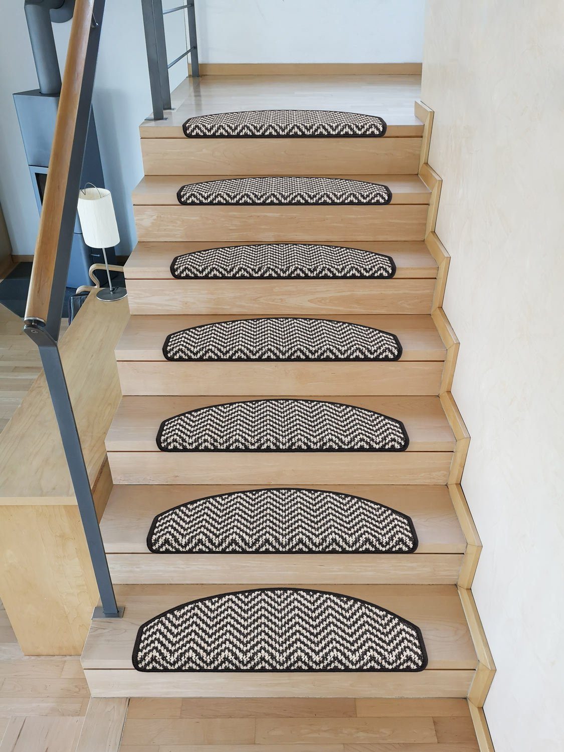 Stufenmatte Stufenmatten Amsterdam, Metzker®, halbrund, Höhe: 6 mm, 15 Stück im Set - Anthrazit