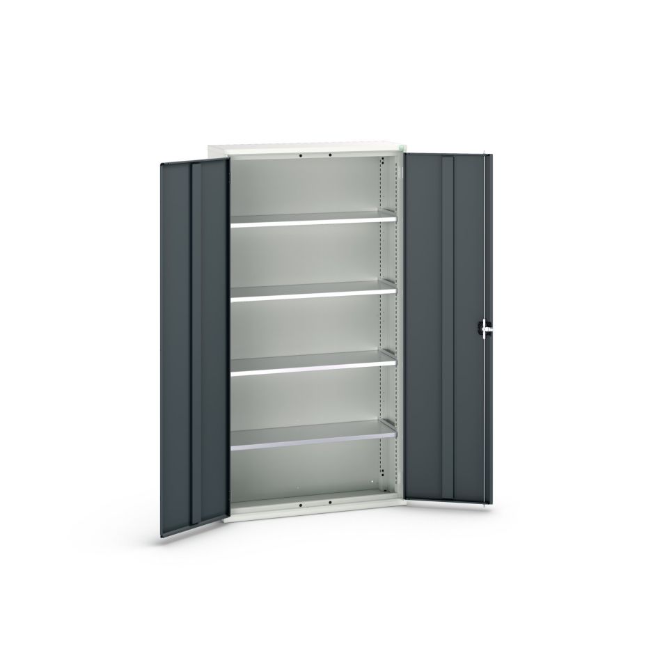 Μπουκάλι 16926219.19 Ντουλάπι συστήματος Verso 1050x350x2000mm 4 ράφια 2 πόρτες RAL 7016