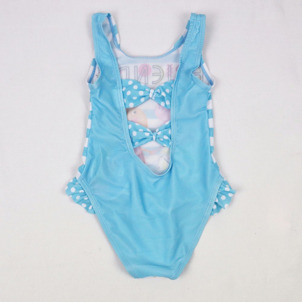 Peppa Pig Badeanzug Peppa Wutz und Mollie Mieze Friends Kinder Schwimmanzug Gr. 92 bis 110, Hellblau oder Pink
