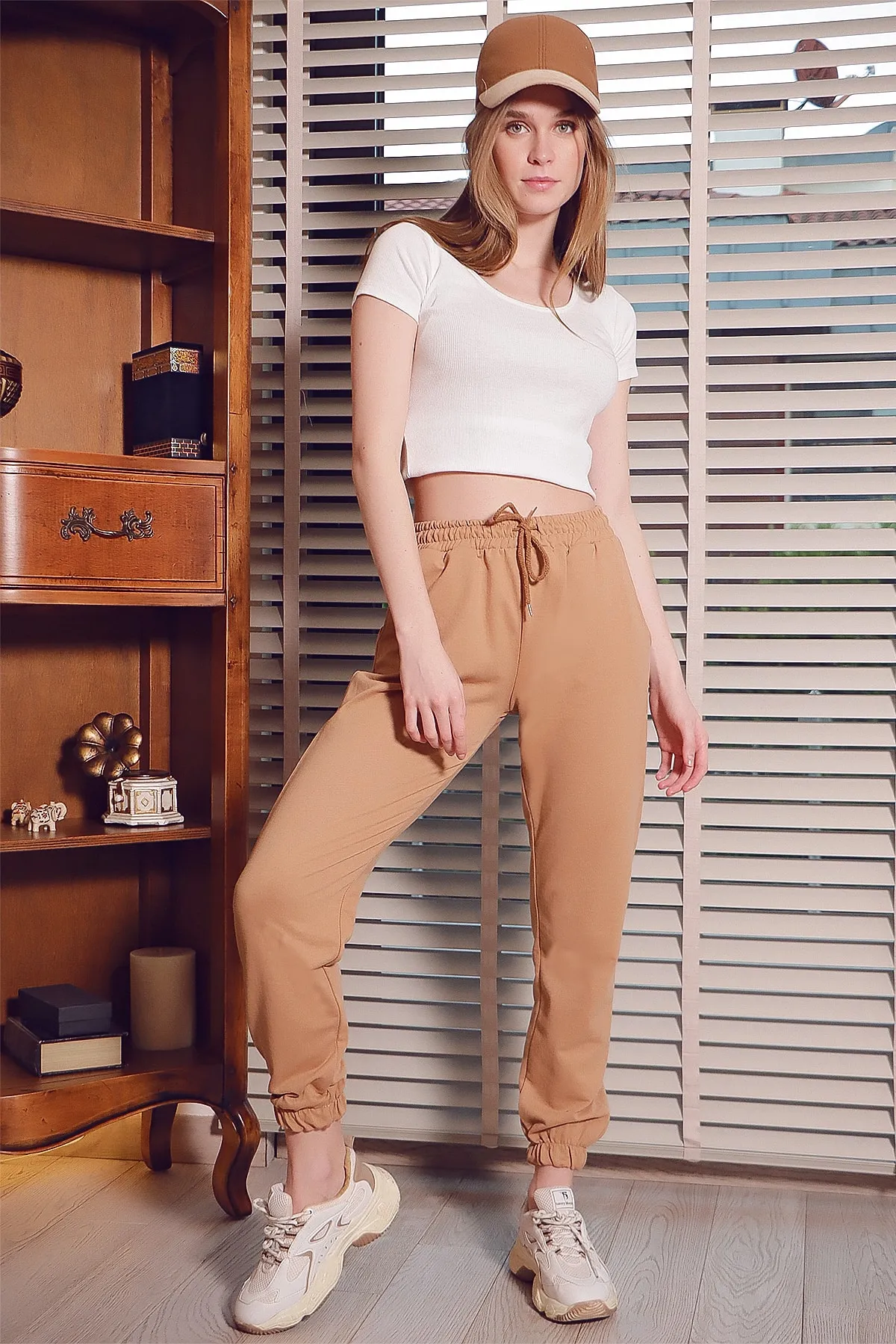 Trend Alaçatı Stili  Jogginghose - Beige - Jogger