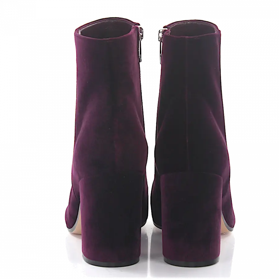 Gianvito Rossi - Stiefeletten Rolling 85 Veloursleder - lila