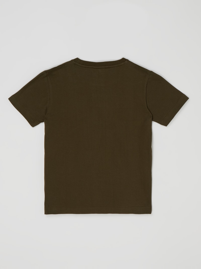 T-Shirt mit Logo in olivgrün