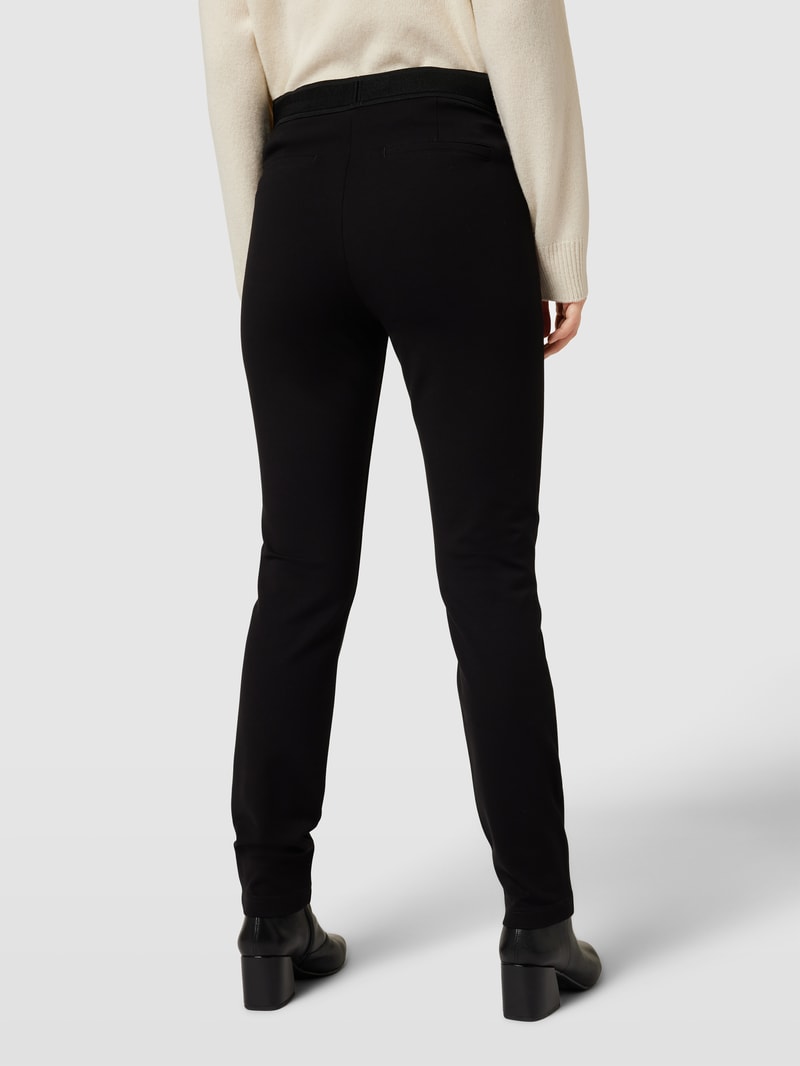 Skinny Fit Stoffhose mit Stretch-Anteil in schwarz
