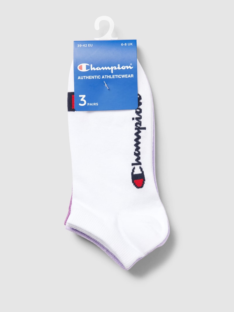 Socken mit Label-Print im 3er-Pack in flieder