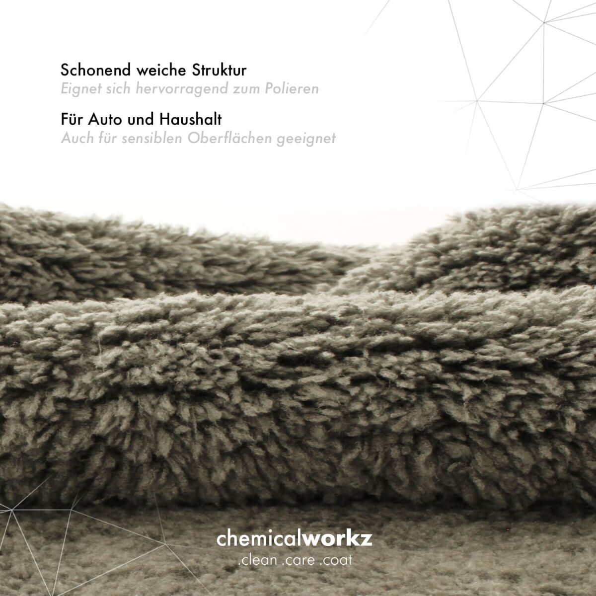 chemicalworkz Edgeless Plush Towel 600GSM Grau Poliertuch 40×40cm