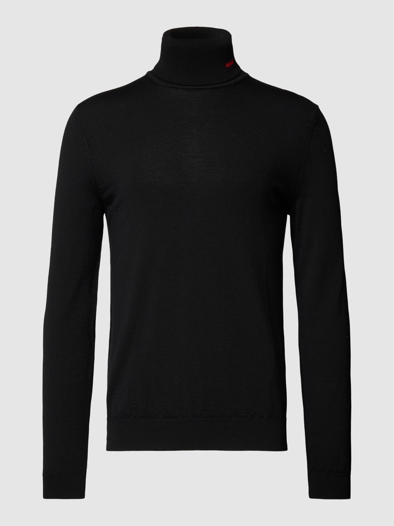Strickpullover mit Rollkragen Modell 'San Thomas' in schwarz