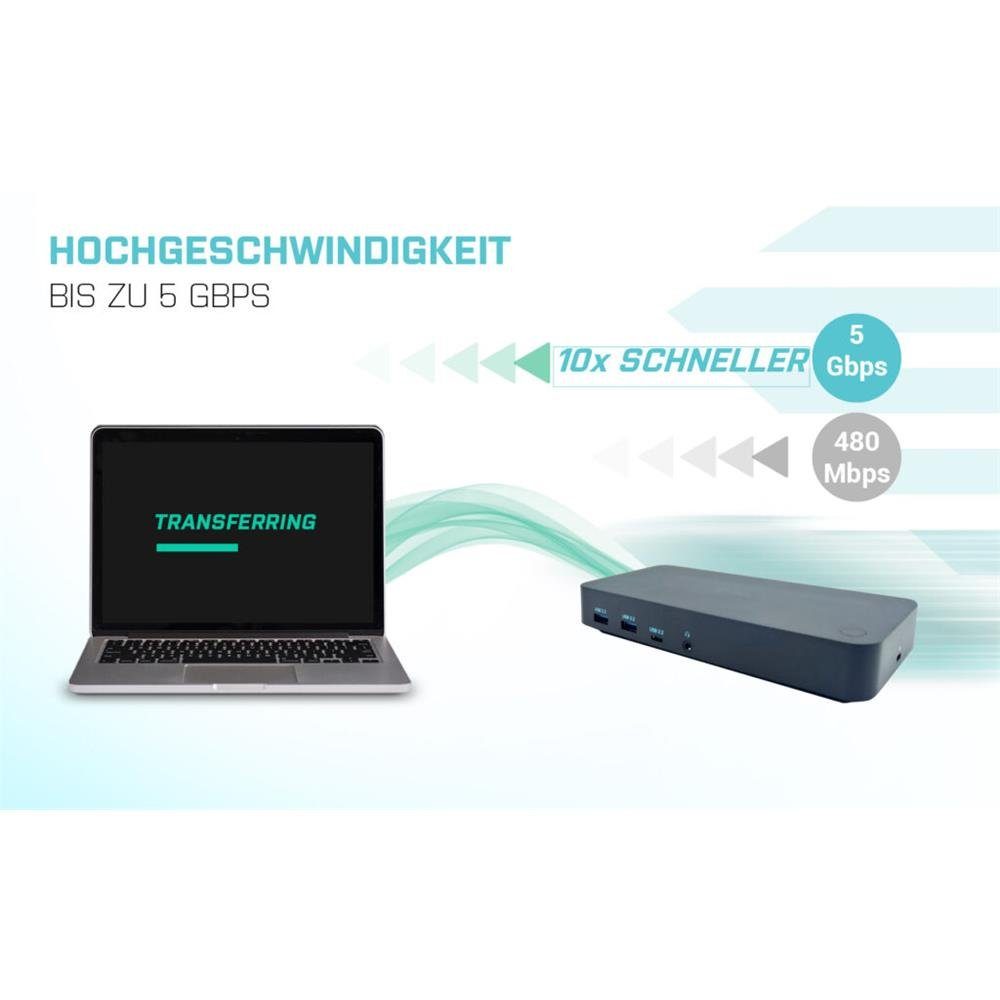 I-TEC Laptop-Dockingstation USB 3.0/USB-C/Thunderbolt, 3x Display Docking Station, + Power Delivery 65W
