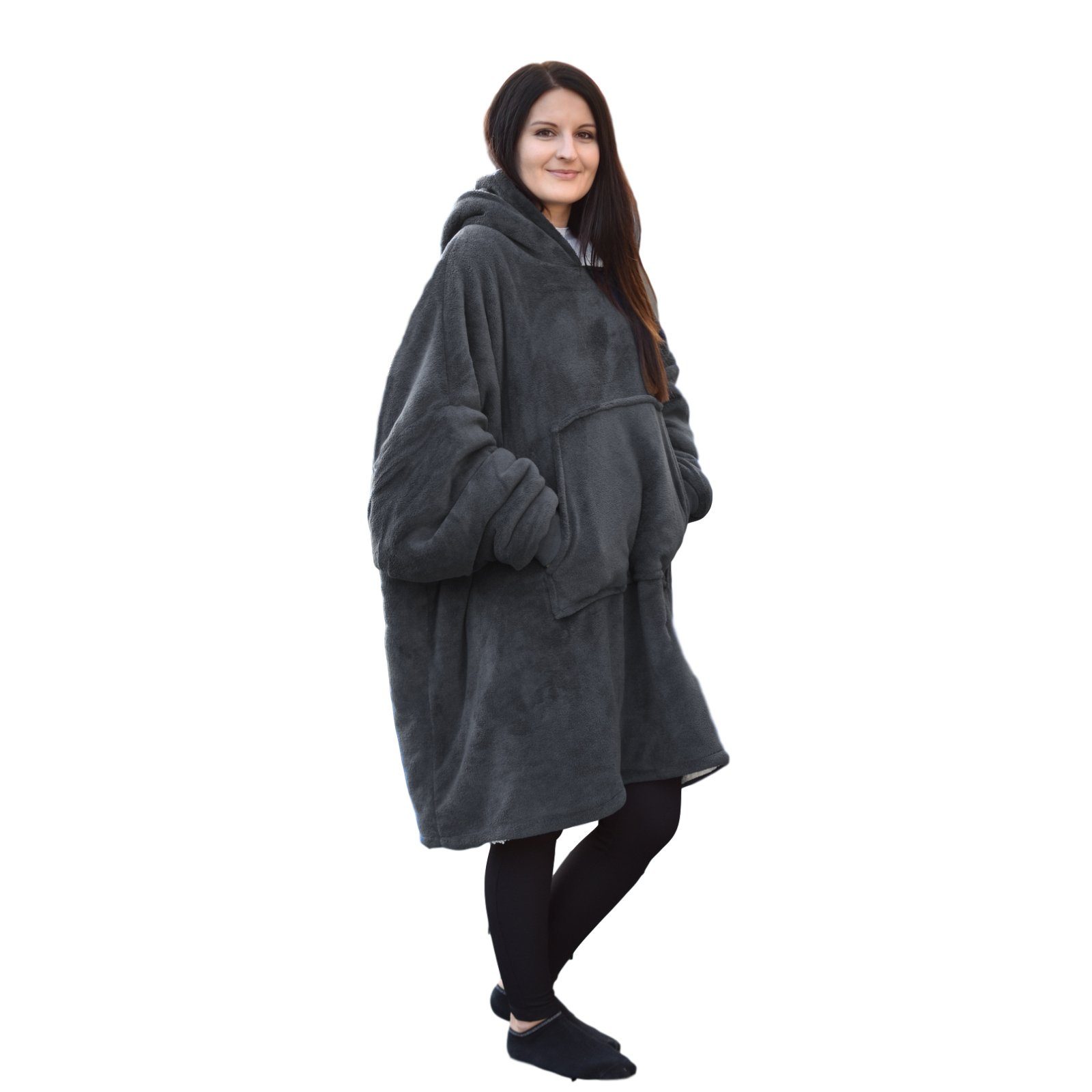 HOMELEVEL Bademantel Kuscheliger Flanell-Bademantel - 3XL Übergröße - Für Damen & Herren, Polyester